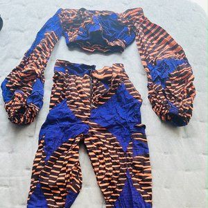 african print 2 piece set